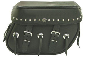 Boss Bags Close Fitting #40 Model Studded on Lid Only w/ Conchos on Bag Body for '14 Indian Models