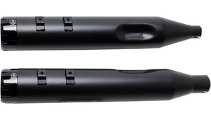 S&S Cycle MK45 4.5 inch Slip On Mufflers for '17-Up FL Touring Models - Black with Black Thruster Tips