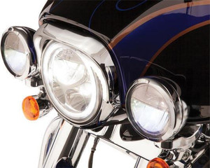 Ciro Headlight Bezels for '96-13 FLHT/FLHR/FLHX/FLHCUTG - Chrome