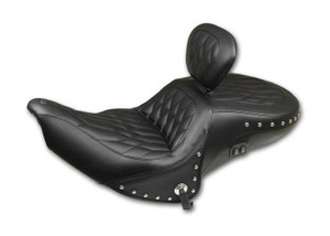 Mustang One Piece Heated Touring Seat for '15-Up Indian Roadmaster