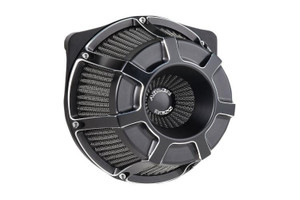 Arlen Ness Inverted Series Air Cleaner Kits for '17-Up Harley Davidson Touring and Trike Models - Bevelled, Black Anodized [18-919]