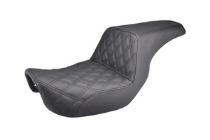 Saddlemen Step Up Seat with GelCore for '84-94, '99-00 Harley Davidson FXR Models - Lattice Stitch [0805-0110]