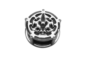 Precision Billet Air Cleaner for Harley Davidson, 4 Hole (Non-TBW) -Ace's Wild Edition -Chrome