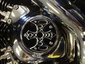 Precision Billet Points Cover for Harley Davidson, 5 Hole -Bad Axe Edition -Black