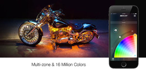 XK Glow 8 Pod 4 Strip Mini Kit 2nd gen XK Chrome App Control Motorcycle Advanced LED Accent Light Kit