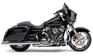 Cobra 909 4 inch Uppercut Slip On Mufflers for Harley Davidson Touring Models '17-Up - Chrome