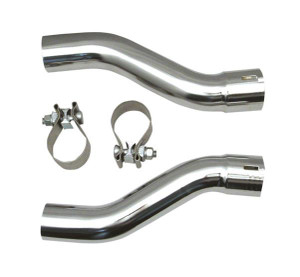 S&S Pipe Extension Adapter Kit for '09-16 Harley-Davidson Tri Glide Models - Chrome