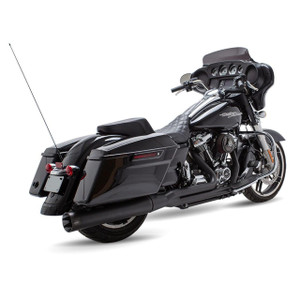 S&S Sidewinder 2-1 Exhaust System for Harley Davidson FL Models '17-Up - Black with Black End Cap (Not for use with '21 models)