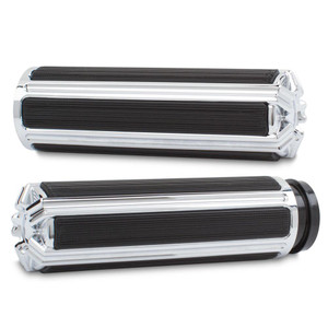 Arlen Ness 10 Gauge Grips for '08-23 Harley Davidson Touring, '16-23 Softail (Click for Fitment) Chrome