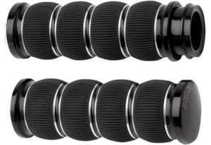 Arlen Ness Fusion Grips for '08-23 Harley Davidson Touring, '16-23 Softail (Click for Fitment) Ring Leader Black Anodized