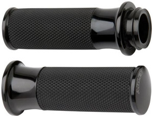 Arlen Ness Fusion Grips for '08-23 Harley Davidson Touring, '16-Up Softail (Click for Fitment) Smooth Black Anodized