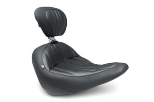 Mustang Standard Touring Seat with Driver Backrest for Harley Davidson Low Rider & Sport Glide '18-Up
