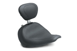 Mustang Wide Tripper Solo Seat with Backrest for '18-Up Harley-Davidson Softail Fat Boy