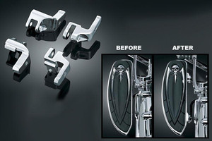 Kuryakyn Floorboard Relocator Moves Boards Out & Forward 1" for Certain Road King/FL Models & ISO-Boards 17-Up