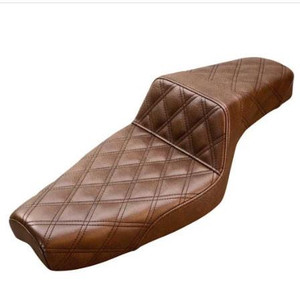 Saddlemen Step Up Seat for '04-Up Harley-Davidson Sportster with 3.3 Gallon Tank - Brown Lattice Stitch