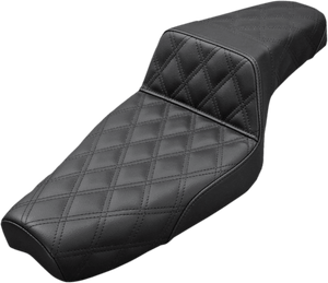 Saddlemen Step Up Seat for '04-09 Harley-Davidson Sportster with 4.5 Gallon Tank - Black Lattice Stitch