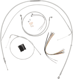 Magnum II Extended Cable Kit for Harley Davidson Softail Models 15"-17" Apehangers (Click for Fitment) Sterling Chromite