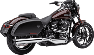 Cobra 4 inch NH Series Dual Cut Slip On Muffler for '18-Up Harley Davidson Softail Sport Glide Models - Chrome