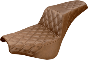 Saddlemen LS Step Up Seats for '18-Up Harley Davidson Softail Low Rider and Sport Glide - Brown (Choose from 3 Styles)