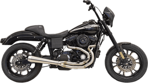 Bassani Road Rage III 2-into-1 Exhaust for '91-17 Harley Davidson Dyna  - Upswept Stainless