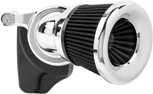 Arlen Ness Velocity 65° Air Cleaner Kit for '01-17 Delphi Twin Cam Models, '99-06 Carb Models (Excludes '08-16 Touring, '16-17 FXDLS, '16-17 Softail Models, '14-15 FLSTNSE, '13-14 FXSBSE and '11-12 FLSTSE) - Choose Chrome or Black