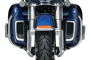 Kuryakyn Tracer L.E.D. Fairing Lower Grills for Harley Davidson Touring and Trike '14-23 (Choose Finish)