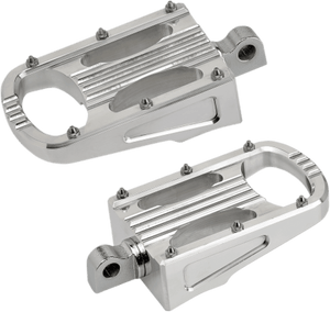 Biltwell Punisher Male Mount Footpegs for Harley Davidson XL, Dyna, and Softail Polished or Black