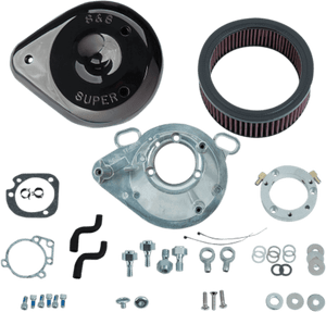 S&S Teardrop Air Cleaner Kit for '01-17 Harley Davidson Stock EFI Big Twin (except Throttle By Wire and CVO) Models - Black