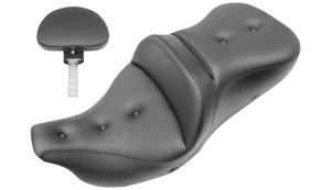 Saddlemen PT Roadsofa Seat Pillow Top Roadsofa Seat With Driver Backrest, Heated for '08-Up Harley Davidson Touring