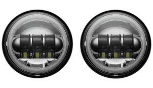 Custom Dynamics 4.5" Passing Lamps with Halo for '05-21 Harley-Davidson - Chrome