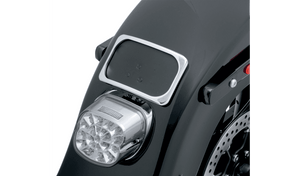 Drag Specialties Small Radius Three-Bolt Style License Plate Mount Assembly for Harley Davidson Models