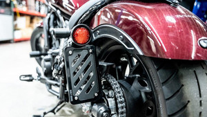 Burly Brand Slash Cut Side Mount LED Taillight and License Plate Kit for Rebel 1100