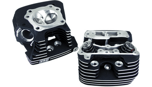 S&S Cycle Super Stock 89cc Cylinder Head Kit For '06-16 Harley Davidson Twin Cam Engines - Black Wrinkle Powder Coat