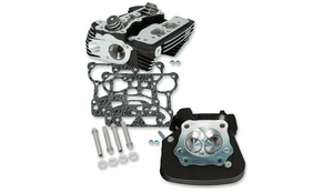S&S Cycle Super Stock 91cc Cylinder Heads For For S&S T-Series T2 Complete Engines and '06 Dyna Models and All '07-16 Models With S&S 4-1/8" Bore Hot Set Up Kit - Black Wrinkle Powder Coat