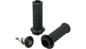 Biltwell Alumicore 1" Grips for TBW Harley Davidson Touring and Softail Models '08-23 - Black