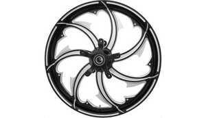 Coastal Moto 18"x5.50 Forged Rear Wheel with ABS for '09-22 Harley Davidson Touring - Fury Black Cut