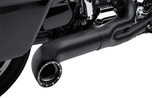 Cobra Turnout 2-into-1 Exhaust System for '17-Up Harley-Davidson Touring - Black
