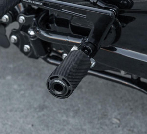 Arlen Ness Cush Footpegs for '18-Up Harley Davidson Softail Driver Position - Black