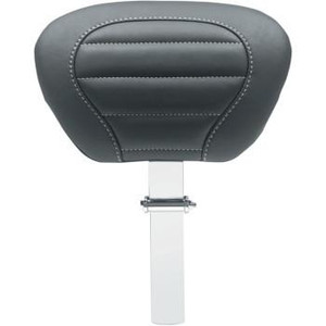 Mustang Seats Deluxe Touring Driver Backrest (Pad and Post Only) - Gun Metal Grey Stitching