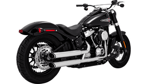 Vance & Hines 3" Slip On Mufflers for '18-22 Harley Davidson Fatboy and Street Bob - Chrome (49-state emissions compliant)