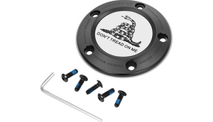 Figurati 5 Hole Timing Cover for '99-17 Big Twin Harley Davidson - Dont Tread/Black