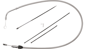 Drag Specialties Quick Connect Braided Upper Clutch Cable for '21-22 Harley Davidson FLHX/FLHT Stock Length (Choose Finish)