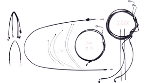 Magnum Shielding Black Pearl Designer Handlebar Installation Kit for '21-22 Harley Davidson FLTR Road Glide - 12"-14" Ape Hangers