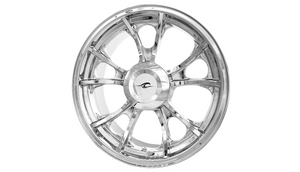 Coastal Moto Largo Precision Cast 3D Wheel Single Disc w/or without ABS for '09-22 Harley Davidson Tri Glide and '15-22 Freewheeler - Chrome - 18"x7.00"