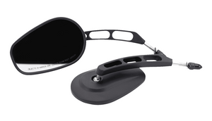 Rivco Billet Through Mount Oval Mirrors - Black