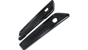 Covingtons Diamondback Saddlebag Hinge Covers for '14-23 Harley Davidson Touring - Black (Sold in Pairs)