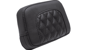 Mustang Squareback Sissy Bar Pad for '22-Up Indian Chief - Black/Diamond Stitch
