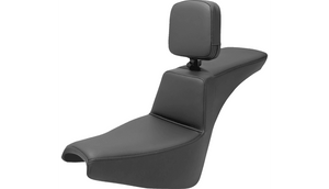 Saddlemen Tour Step Up Seat with Rider Backrest for '18-Up Harley Davidson FXBB/FXST Models - Plain