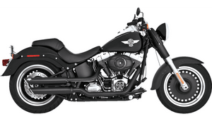 Vance & Hines 3" Twin Slash Slip-On Mufflers for '07-09 Harley Davidson Fat Boy and '07 Softail Deuce - Black