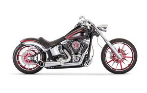 Freedom Performance Turnout for '86-17 Harley Davidson Softail Models - Chrome with Black Tip